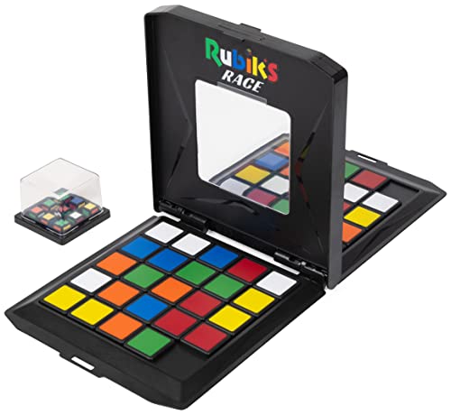 Rubik’s Race - das Spiel für 2 Rubiks-Fans ab 7 Jahren, rasantes strategisches Schiebe- und Logikspiel - basierend auf dem klassischen Original Rubik's Cube Farbschema