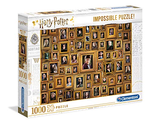 Clementoni 61881 Impossible Puzzle Harry Potter – Puzzle 1000 Teile ab 9 Jahren, Erwachsenenpuzzle mit Wimmelbild, herausforderndes Geschicklichkeitsspiel für die ganze Familie