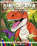 Dinosaurier Malbuch für Kinder: Malheft für Mädchen und Jungen ab 5 Jahren. Kinder lieben das Ausmalen von Dinos. Mit 50 Motiven mit T-Rex & Co.