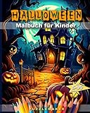 Halloween Malbuch für Kinder: Malheft für Mädchen und Jungen ab 5 Jahren. Kinder lieben das Ausmalen zu Halloween. Mit 50 Motiven mit Kürbis, Geister & Co.