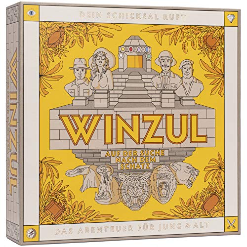 WINZUL - Das Abenteuer Brettspiel für Jung & Alt - Gesellschaftsspiel ab 10 Jahren - Strategiespiel für 2-4 Spieler